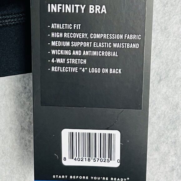 Fourlaps Sports Bra Womens L Black Infinity Crossback Support Stretch 4Laps NEW - Picture 14 of 16